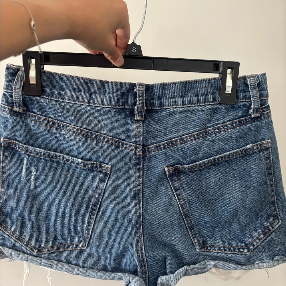 Vanilla Star Blue Distressed Jean Shorts - Picture 3 of 3